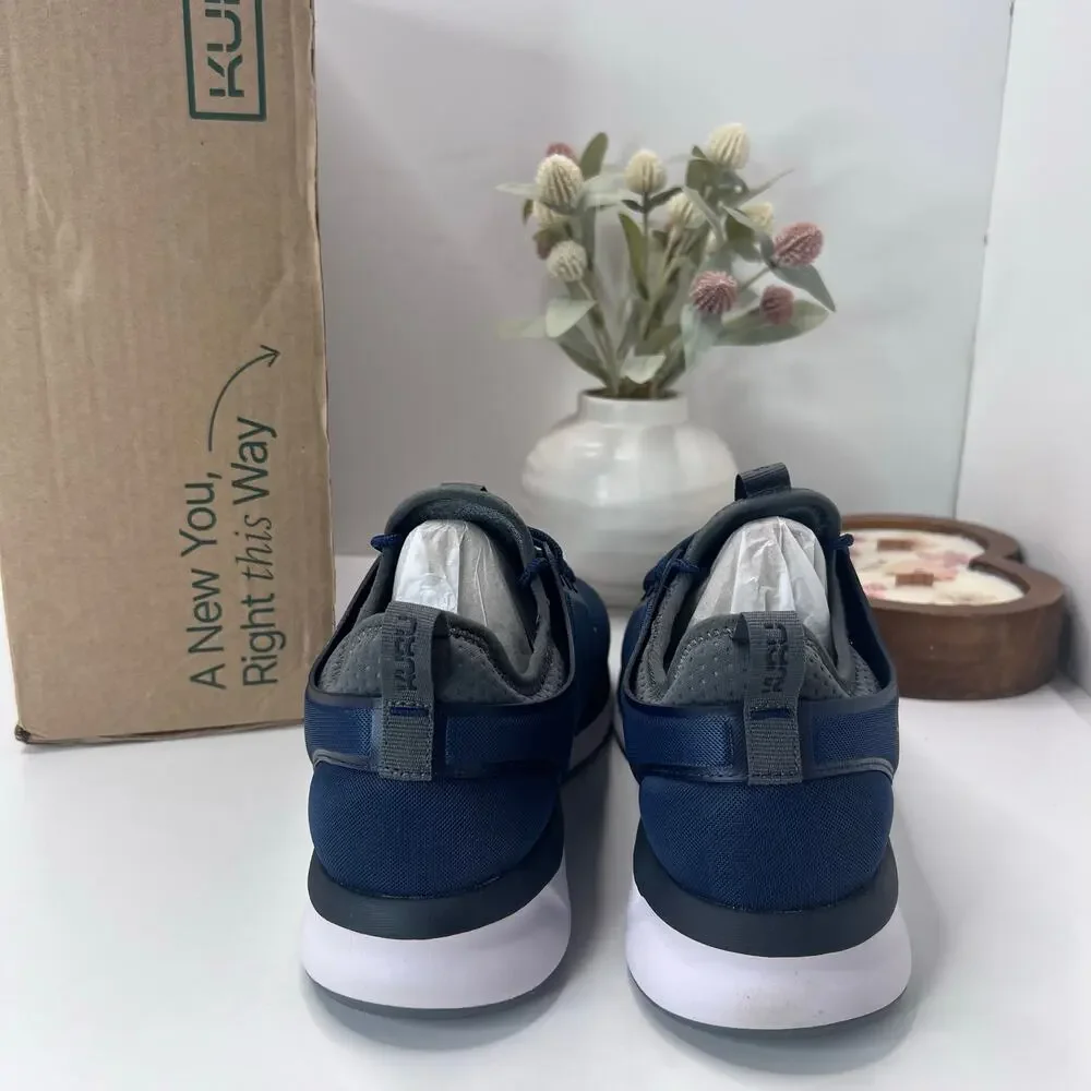 Kuru Atom Walking Comfort Sneaker Indigo/White/Basalt Men 10 Wide NWB